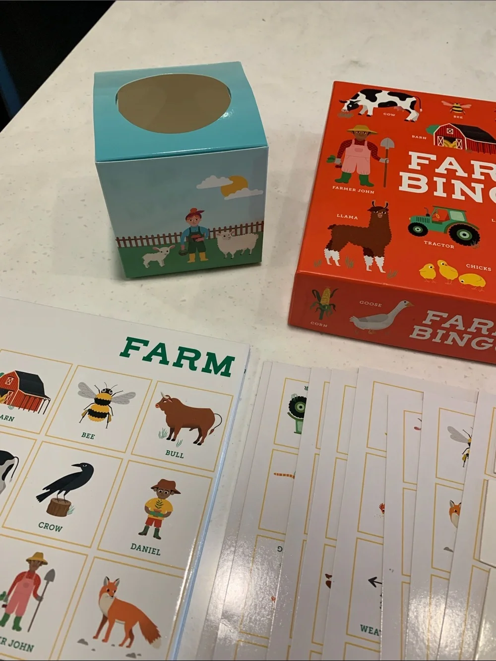 Lawrence King Farm Bingo Board Learning Game For Children LIKE NEW Animals Party